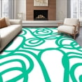 thumbnail image 1 of ODIKA 2'x3' Machine Washable Non-Slip Area Rug, Ombre Ripple Flow Interlocking Waves Modern Minimalist Motif High Traffic Rug, Green, 559739, 1 of 7