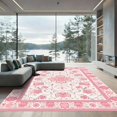 thumbnail image 1 of ODIKA 2'x3' Machine Washable Non-Slip Area Rug, Oriental Blush Pink High Traffic Rug with Pad, Pink, 1029630, 1 of 8