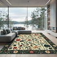 thumbnail image 1 of ODIKA 2'x3' Machine Washable Non-Slip Area Rug, Oriental Cream High Traffic Rug, Beige, 1087005, 1 of 7