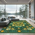 thumbnail image 1 of ODIKA 2'x3' Machine Washable Non-Slip Area Rug, Oriental Green High Traffic Rug, Green, 1050613, 1 of 7