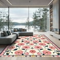 thumbnail image 1 of ODIKA 2'x3' Machine Washable Non-Slip Area Rug, Oriental Pink High Traffic Rug, Pink, 1084761, 1 of 7