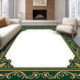 thumbnail image 1 of ODIKA 2'x3' Machine Washable Non-Slip Area Rug, Ottoman Inspired Interlocking with Vine Scrollwork High Traffic Rug, Green, 556017, 1 of 7