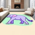 thumbnail image 1 of ODIKA 2'x3' Machine Washable Non-Slip Area Rug, Pachyderm Padded Floor Sensory Development Accessory High Traffic Rug, Purple, 721262, 1 of 7