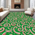 thumbnail image 1 of ODIKA 2'x3' Machine Washable Non-Slip Area Rug, Peppermint Swirl Holiday Anti Fatigue Floor High Traffic Rug with Pad, Green, 731693, 1 of 8