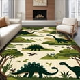thumbnail image 1 of ODIKA 2'x3' Machine Washable Non-Slip Area Rug, Dinosaur Dig Prehistoric Play for Dino Count & Learn High Traffic Rug, Green, 71750, 1 of 7