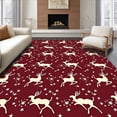 thumbnail image 1 of ODIKA 2'x3' Machine Washable Non-Slip Area Rug, Reindeer Constellation Floor High Traffic Rug with Pad, Red, 615408, 1 of 8
