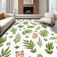 thumbnail image 1 of ODIKA 2'x3' Machine Washable Non-Slip Area Rug, Safari Journey Trail Featuring Wild Cubs & Jungle Foliage High Traffic Rug with Pad, Green, 680616, 1 of 8