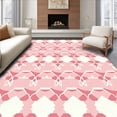 thumbnail image 1 of ODIKA 2'x3' Machine Washable Non-Slip Area Rug, Scandinavian Trellis Minimalist Design High Traffic Rug, Pink, 463706, 1 of 7