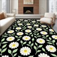 thumbnail image 1 of ODIKA 2'x3' Machine Washable Non-Slip Area Rug, Spring Awakening Artisan Crafted Distinctive Accessory High Traffic Rug with Pad, Black, 450880, 1 of 8
