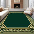 thumbnail image 1 of ODIKA 2'x3' Machine Washable Non-Slip Area Rug, Stallion Portrait Interlocking Yarnwork Art High Traffic Rug, Green, 642883, 1 of 7