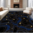thumbnail image 1 of ODIKA 2'x3' Machine Washable Non-Slip Area Rug, Starfield Constellation Map Celestial Print Throw High Traffic Rug with Pad, Black, 576302, 1 of 8