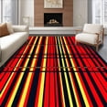 thumbnail image 1 of ODIKA 2'x3' Machine Washable Non-Slip Area Rug, Striking Tartan Stripe Design Featuring Dynamic Contrast And Angles High Traffic Rug, Red, 610518, 1 of 7