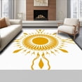 thumbnail image 1 of ODIKA 2'x3' Machine Washable Non-Slip Area Rug, Sunburst Medallion Hook Kit with Radiant Burst High Traffic Rug, Gold, 634753, 1 of 7