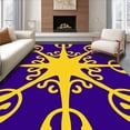 thumbnail image 1 of ODIKA 2'x3' Machine Washable Non-Slip Area Rug, Supporter Pride Enthusiast Celebration Emblem High Traffic Rug with Pad, Yellow, 671971, 1 of 8