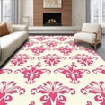 thumbnail image 1 of ODIKA 2'x3' Machine Washable Non-Slip Area Rug, Vintage Damask Design with Flourished High Traffic Rug, Pink, 451701, 1 of 7