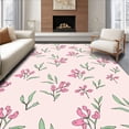 thumbnail image 1 of ODIKA 2'x3' Machine Washable Non-Slip Area Rug, Whimsical Meadow Fantasy Artistic High Traffic Rug with Pad, Pink, 550151, 1 of 8
