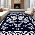 thumbnail image 1 of ODIKA 2'x3' Machine Washable Non-Slip Area Rug, Whimsical Navy & Print High Traffic Rug, Blue, 388977, 1 of 7