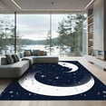 thumbnail image 1 of ODIKA 2'x3' Machine Washable Non-Slip Area Rug, Whimsigoth Navy High Traffic Rug, Blue, 1084095, 1 of 7