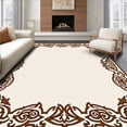 thumbnail image 1 of ODIKA 2'x3' Machine Washable Non-Slip Area Rug, Wild West Spotted with Interlocking Baroque Borders High Traffic Rug, Brown, 614107, 1 of 7