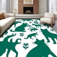 thumbnail image 1 of ODIKA 2'x3' Machine Washable Non-Slip Area Rug, Wilderness Creature Contemporary Art Floor High Traffic Rug, Green, 683643, 1 of 7
