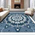 thumbnail image 1 of ODIKA 2'x3' Machine Washable Non-Slip Area Rug, Winter Snowflake with Crystalline High Traffic Rug, Blue, 746974, 1 of 7
