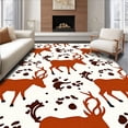 thumbnail image 1 of ODIKA 2'x3' Machine Washable Non-Slip Area Rug, Woodland Sika Faux Hide Rustic Nature Wildlife High Traffic Rug with Pad, Brown, 679460, 1 of 8