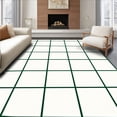 thumbnail image 1 of ODIKA 2'x3' Machine Washable Non-Slip Area Rug, Xmas Windowpane Grid Floor Machine High Traffic High Traffic Rug, Green, 503964, 1 of 5