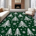 thumbnail image 1 of ODIKA 2'x3' Machine Washable Non-Slip Area Rug, Yuletide Pine Tree Forest Scene Holiday Accent High Traffic Rug with Pad, Green, 733028, 1 of 8