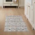 thumbnail image 1 of ODIKA 3'x5' Beige Gray Geometric Pebble Design Washable Accent Rug Modern Abstract Pattern with Pewter Accents for Bedside, Nursery Room, Pet Friendly & Non-Shedding, 1 of 6