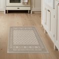 thumbnail image 1 of ODIKA 3'x5' Beige Rectangular Design With Intricate Washable Area Rug Border Details Ornamental Balanced Layout Artistry for Hallway, Laundry Room, Non-Slip, Flatweave, Easy Care, 1 of 7
