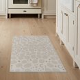 thumbnail image 1 of ODIKA 3'x5' Beige Taupe Abstract Stone Pebble Washable Throw Rug Contemporary Scattered Geometric Circles Modern for Entryway, Kitchen, Mudroom, Stain Resistant, Low Profile, Non-Slip, 1 of 7