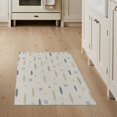 thumbnail image 1 of ODIKA 3'x5' Blue Beige Abstract Geometric Cross Plus Washable Area Rug Modern Minimalist Scandinavian Style Contemporary for Hallway, Laundry Room, Non-Slip, Flatweave, Easy Care, 1 of 7
