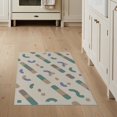 thumbnail image 1 of ODIKA 3'x5' Blue Multi Modern Geometric Design Washable Accent Rug Contemporary Abstract Pattern with Unique Shapes Pet Friendly, Non-Shedding Mat for Bedside, Nursery Room, 1 of 7