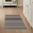 thumbnail image 1 of ODIKA 3'x5' Brown Geometric Striped Design Washable Accent Rug Contemporary Pattern with Accents Pet Friendly, Non-Shedding Mat for Bedside, Nursery Room, 1 of 7