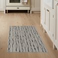 thumbnail image 1 of ODIKA 3'x5' Gray Cream Everglade Flow Design Washable Accent Rug Modern Abstract Lines with Dynamic Curves for Bedside, Nursery Room, Pet Friendly & Non-Shedding, 1 of 6