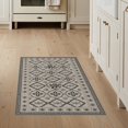 thumbnail image 1 of ODIKA 3'x5' Gray Ivory Geometric Floral Elegance Washable Area Rug Intricate Pattern with Classic Motifs Non-Slip, Flatweave, Easy Care for Hallway, Laundry Room, 1 of 7