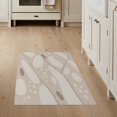 thumbnail image 1 of ODIKA 3'x5' Ivory Beige Abstract Flow Design Washable Accent Rug Shapes with Natural Elegance Pet Friendly, Non-Shedding Mat for Bedside, Nursery Room, 1 of 7