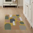 thumbnail image 1 of ODIKA 3'x5' Mustard And Earth Modern Geometric Design Washable Accent Rug Abstract Shapes with Contemporary Flair Pet Friendly, Non-Shedding Mat for Bedside, Nursery Room, 1 of 7