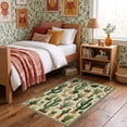 thumbnail image 1 of ODIKA 3'x5' Ultra-Soft Throw Mat, Botanical Abstract Succulent Contemporary Forest Sunset Monstera None Washable, Bare feet friendly, Easy Care Indoor rug for Bedside, Vanity, 1 of 7