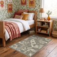 thumbnail image 1 of ODIKA 3'x5' Ultra-Soft Throw Mat, Entry Grey Boho Geometric Block Entryway Front Door Styling Ru None Washable, Bare feet friendly, Easy Care Indoor rug for Bedside, Vanity, 1 of 7