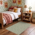 thumbnail image 1 of ODIKA 3'x5' Ultra-Soft Throw Mat, Long Sage Wildflower Perched Muted Botanical Countryside Bathroom None Washable, Bare feet friendly, Easy Care Indoor rug for Bedside, Vanity, 1 of 7