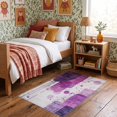 thumbnail image 1 of ODIKA 3'x5' Ultra-Soft Throw Mat, Purple Abstract Brushstroke Watercolor Splatter Swirl Ombre Gradient None Washable, Bare feet friendly, Easy Care Indoor rug for Bedside, Vanity, 1 of 7