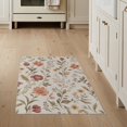 thumbnail image 1 of ODIKA 3'x5' Warm Floral Tones Vintage Garden Washable Throw Rug Elegant Botanical Pattern with Classic Charm for Entryway, Kitchen, Mudroom, Stain Resistant, Low Profile, Non-Slip, 1 of 7