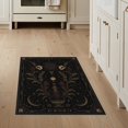thumbnail image 1 of ODIKA 3'x5' Washable Accent Rug Black Gold Celestial Elegance Decorative Design Ornate Botanical and Astronomical Motifs for Bedside, Nursery Room, Pet Friendly & Non-Shedding, 1 of 7