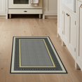 thumbnail image 1 of ODIKA 3'x5' Washable Accent Rug Cow Spotted Print Mosaic Patchwork Border Geometric Blocks Pick for Bedside, Nursery Room, Pet Friendly & Non-Shedding, 1 of 7