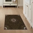 thumbnail image 1 of ODIKA 3'x5' Washable Accent Rug Dining Table Under Swirling Motif Woodland Alfombras Para Comedor for Bedside, Nursery Room, Pet Friendly & Non-Shedding, 1 of 7