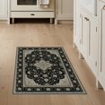 thumbnail image 1 of ODIKA 3'x5' Washable Accent Rug Foyer Traditional Botanical Symmetrical Layout Delicate Entryway for Bedside, Nursery Room, Pet Friendly & Non-Shedding, 1 of 7