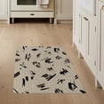 thumbnail image 1 of ODIKA 3'x5' Washable Accent Rug Minimalist Lines With Scattered Modern Brush Motif Abstract Geometry Style for Bedside, Nursery Room, Pet Friendly & Non-Shedding, 1 of 7