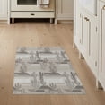 thumbnail image 1 of ODIKA 3'x5' Washable Accent Rug Minimalist Motif Neutral Tonal Blocks Geometric Beige Abstract Ivory Playful for Bedside, Nursery Room, Pet Friendly & Non-Shedding, 1 of 7