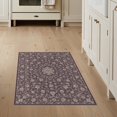 thumbnail image 1 of ODIKA 3'x5' Washable Accent Rug Pet Friendly, Non-Shedding Mat Boho Allover Blossom Vine Design Faded Antique Style Decorative for Bedside, Nursery Room, 1 of 7